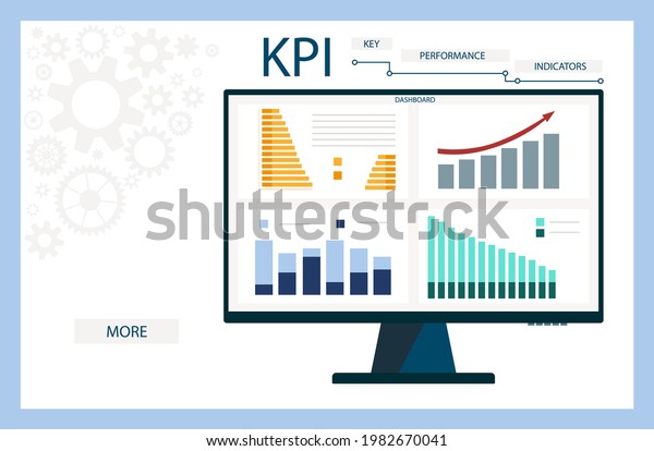 Kpi Dashboard Key Performance Indicator Business Stock Vector (Royalty ...