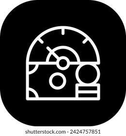 Icono de indicador clave de rendimiento de finanzas de KPI con estilo de esquema de línea rellena negra. finanzas, negocios, finanzas, datos, análisis, marketing, tecnología. Ilustración vectorial