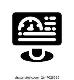 kpi glyph icon. Strong and solid vector icon for websites, mobile interfaces, presentations, and visual branding. High quality and easy to edit.