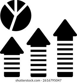 KPI Glyph Vector Icon Design