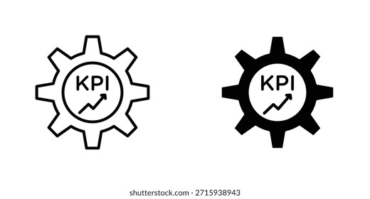KPI icon design collection. Vector sign and symbol for UI designs