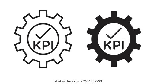 Icono de KPI en estilo de moda plano y forro para diseños de ui App