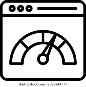 Kpi Icon Outline Vector Illustration