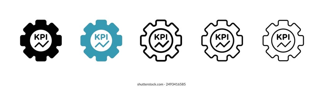 KPI icon pack. line style EPS 10