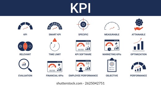 KPI Icon Set Collection with Types