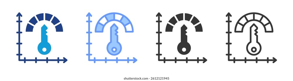 Kpi icon set multiple style collection