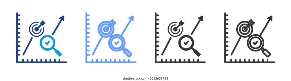 Kpi icon set multiple style collection