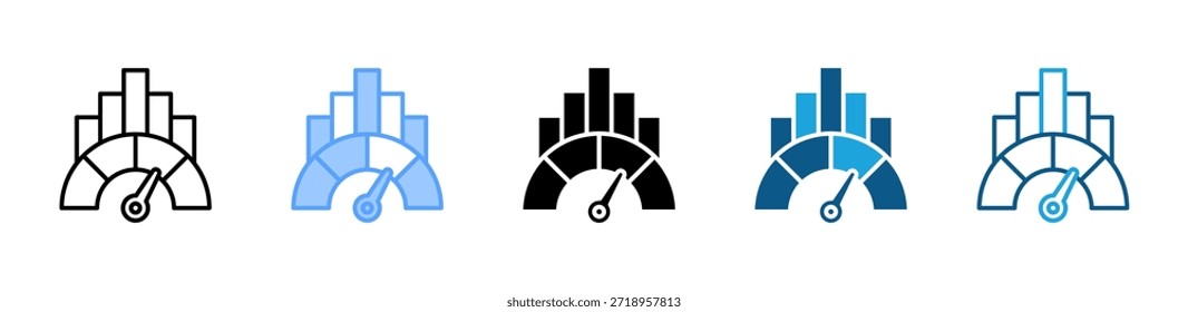 Conjunto de iconos Kpi colección de estilos múltiples