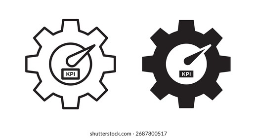 Símbolo de signo de icono de KPI y estilo plano para App, Web y diseño digital.