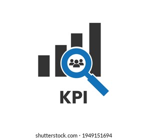icono KPI. Ilustración de elemento simple. diseño de símbolos de concepto de KPI. Se puede usar para web y móvil.