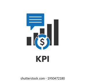 icono KPI. Ilustración de elemento simple. diseño de símbolos de concepto de KPI. Se puede usar para web y móvil.