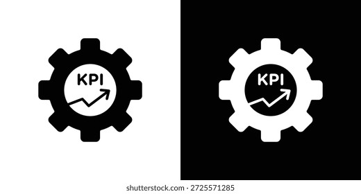 Icono de KPI en estilo lineal delgado de trazo de moda.