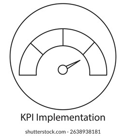 KPI Implementation icon, Driving Success with Effective KPI Implementation, Aligning Strategy and Performance Through KPI, vector
