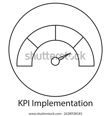 KPI Implementation icon, Driving Success with Effective KPI Implementation, Aligning Strategy and Performance Through KPI, vector