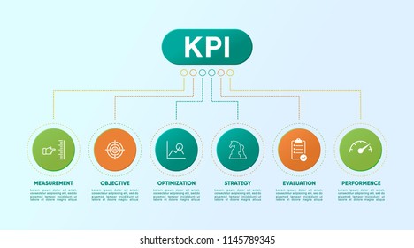 KPI infographic banner table, can be use  for presentation , banner kpi illustration with icon
