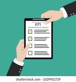 kpi key performance indicator business concept evaluation strategy plan measure hr