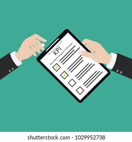 kpi key performance indicator business concept evaluation strategy plan measure hr