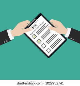 kpi key performance indicator business concept evaluation strategy plan measure hr