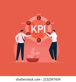 KPI, Indicador de rendimiento clave, Matrícula que muestra formas eficaces de alcanzar los objetivos empresariales