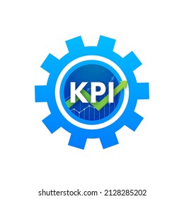 Indicador de rendimiento de clave KPI. Medición, Optimización, Estrategia. Ilustración del vector