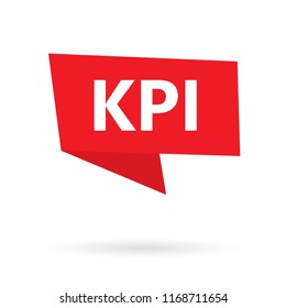 KPI (Key Performance Indicator) on a speach bubble- vector illustration