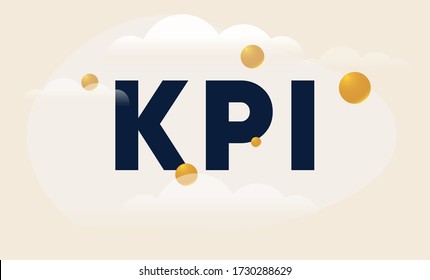 KPI or Key Performance Indicator using Business Intelligence metrics to measure achievement versus planned target