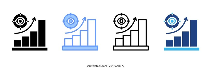 Kpi Monitor icon sheet multiple style collection
