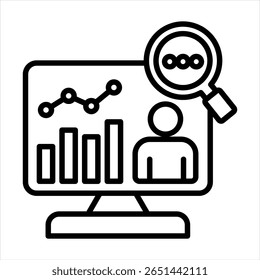 Ilustração Do Vetor De Ícone De Estrutura De Tópicos De Monitoramento Do Kpi