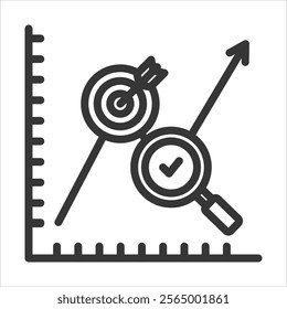 Kpi Outline Icon Vector Illustration
