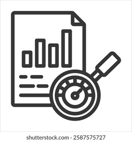 Kpi Outline Icon Vector Illustration