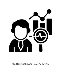 Kpi Tracker Icon Glyph Vector Illustration