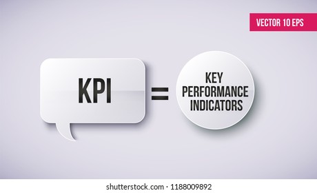 KPI vector icon. abbreviations. Modern, simple flat vector illustration for web site or mobile app
