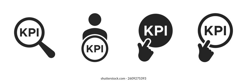 KPI vector icons set. key performance indicator vector concepts