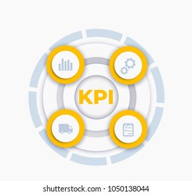 KPI vector infographics