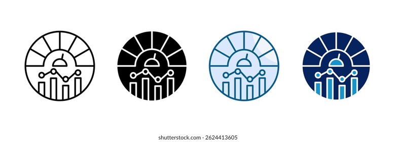 KPIs Icon Set Multiple Style Collection