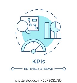 KPIs soft blue concept