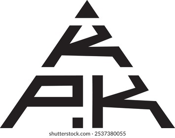 Diseño del logotipo del triángulo de KPK, icono, símbolo, archivo del Vector 