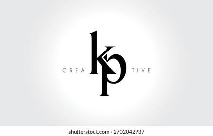 KPkp Elegant Serif Monogram Logo - Luxuriöses typografisches Kleinbuchstaben-Zeichen für modernes Branding