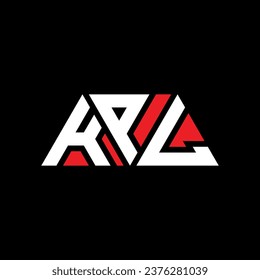 Diseño del logotipo de la letra del triángulo KPL con forma triangular. Monograma de diseño del logotipo del triángulo de KPL. Plantilla de logotipo vectorial de triángulo KPL con color rojo. Logo triangular de KPL Diseño sencillo, elegante y lujoso.