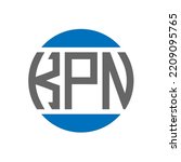 KPN letter logo design on white background. KPN creative initials circle logo concept. KPN letter design.