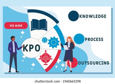 KPO - Knowledge Process Outsourcing acronym. business concept background.  vector illustration concept with keywords and icons. lettering illustration with icons for web banner, flyer, landing pag