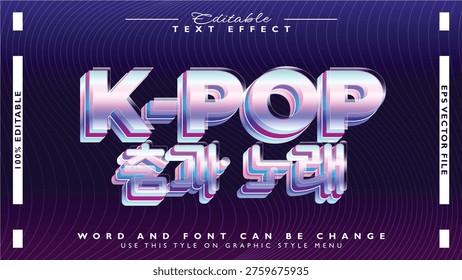 K-Pop 3D Text Effect for Your Creative Projects - Korean Music and Dance