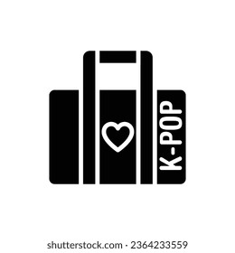K-Pop Bag Filled Icon Vector Illustration