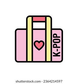K-Pop Bag Icon Vector Illustration