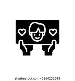 K-Pop Banner Filled Icon Vector Illustration