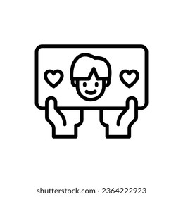 K-Pop Banner Outline Icon Vector Illustration