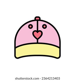 K-Pop Cap Icon Vector Illustration