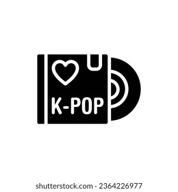 K-Pop Disc Filled Icon Vector Illustration