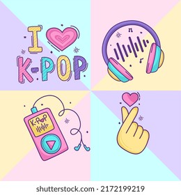 
Kpop Drawing Set, Headphone, Music