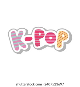 k-pop element vector flat style